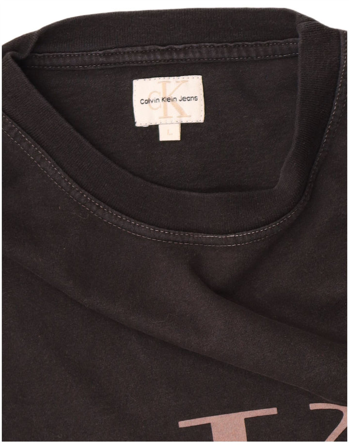 Calvin Klein Jeans Herre Grafisk T-Shirt Top Stor Sort