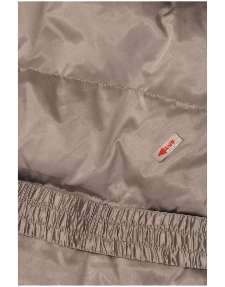 Lands End Womens Petite, polstret hættejakke UK 10 Small Silver Polyester