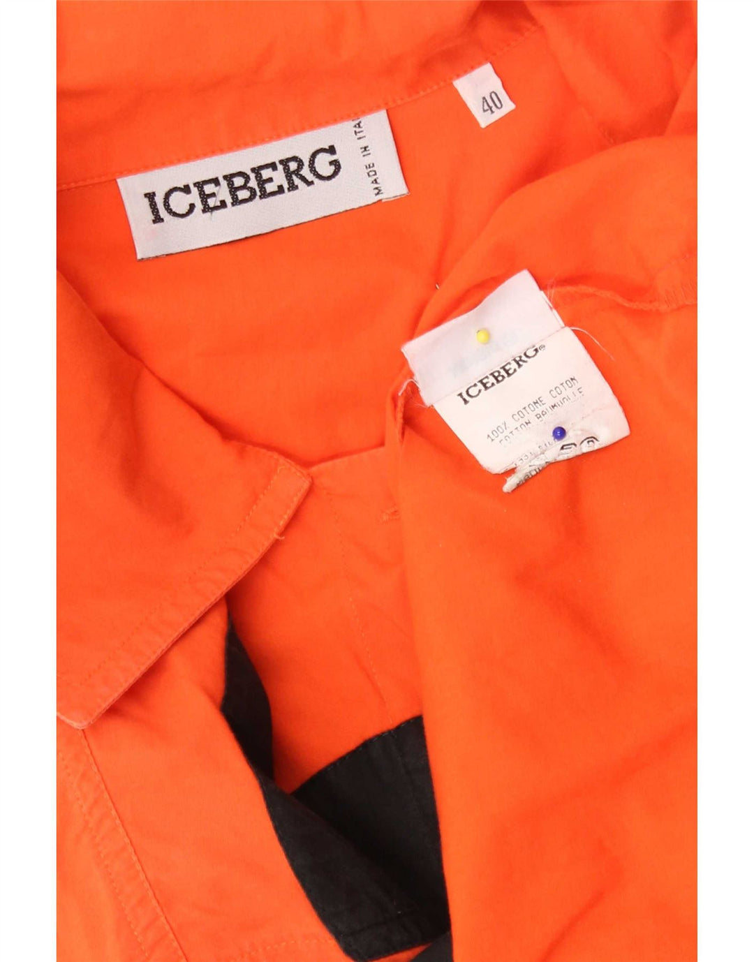 Iceberg Dame Oversized grafisk skjorte bluse IT 40 Small Orange