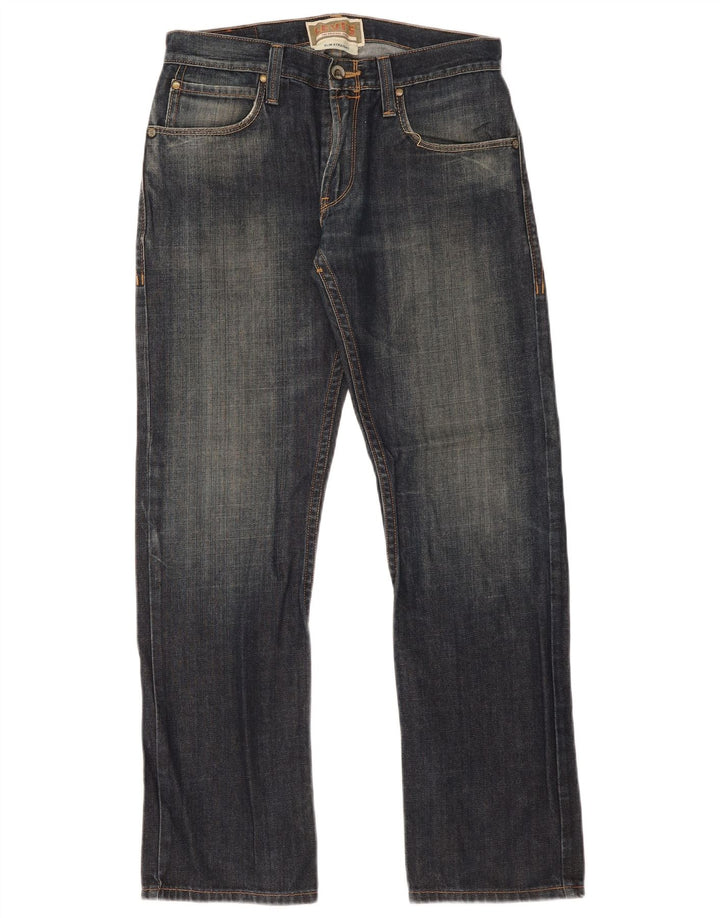 Levi's Herre Slim Straight Jeans W32 L32 Marineblå Bomuld