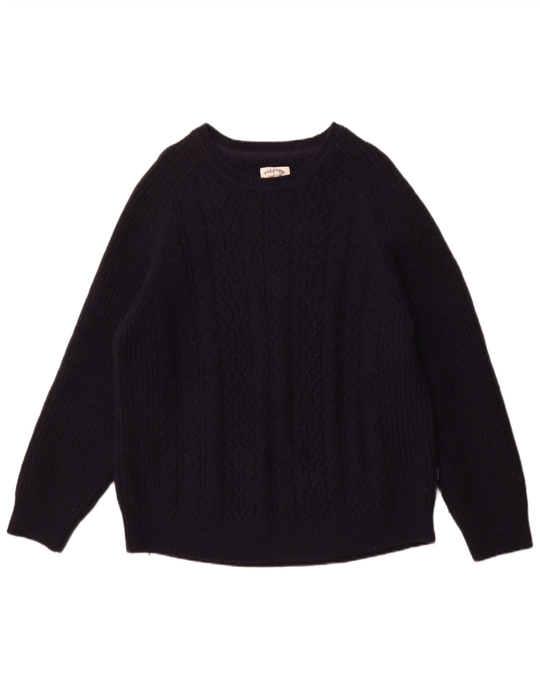 Fat Face Dame Crew Neck Jumper Sweater UK 22 3XL Navy Blue Wool