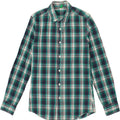 BENETTON Mens Shirt Small Green Check Cotton Vintage Benetton and Second-Hand Benetton from Messina Hembry 