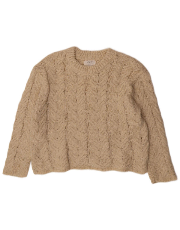 Zara piger sweater med rund hals 13-14 år Beige