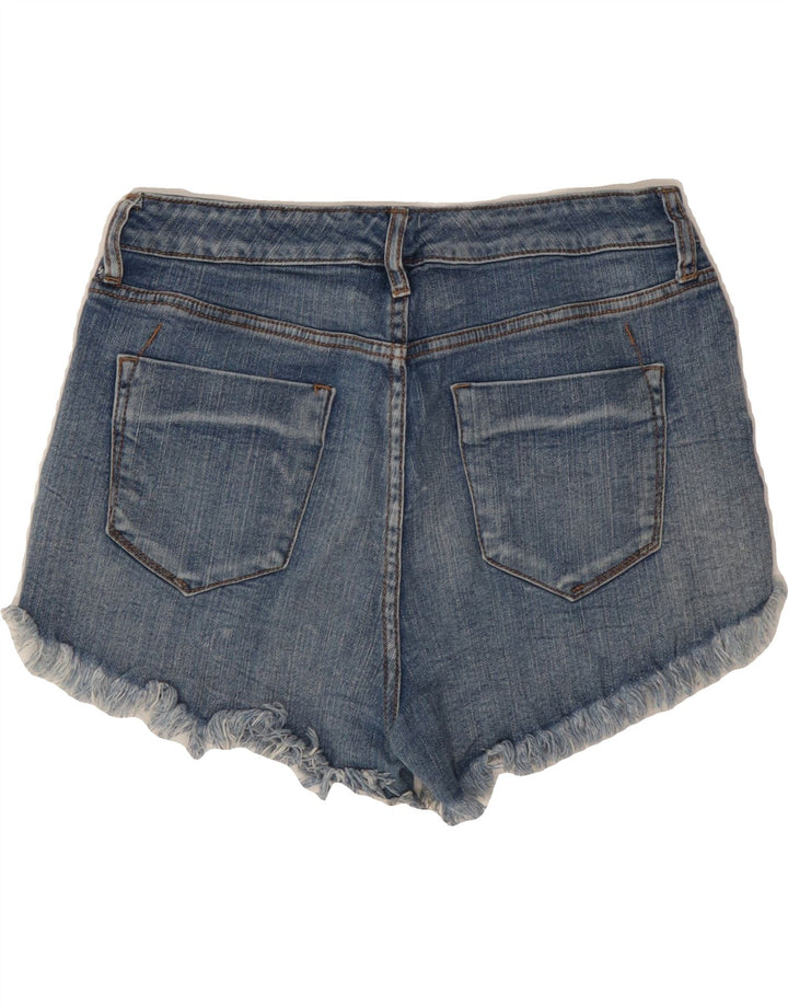 MOSSIMO Womens Distressed High Waist Denim Shorts W30 Medium Blue Vintage Mossimo and Second-Hand Mossimo from Messina Hembry 