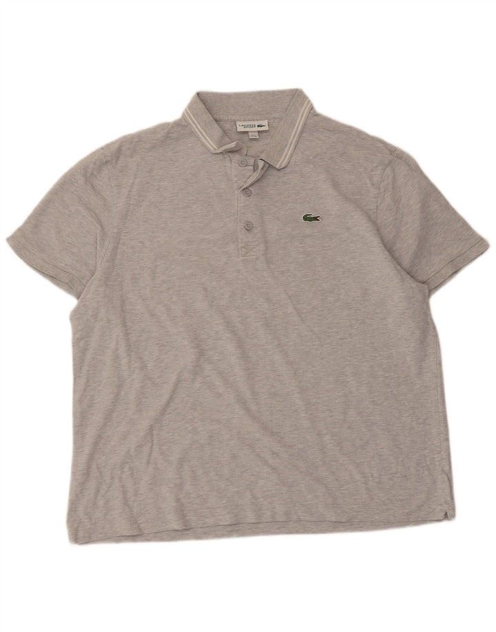 Lacoste Herre Polo Shirt Str. 7 2XL Grå Bomuld