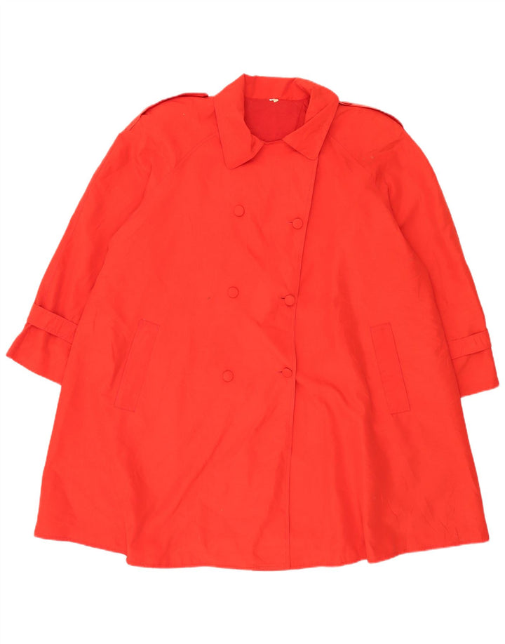 Vintage Kvinders Oversized Trench Coat UK 16 Large Red