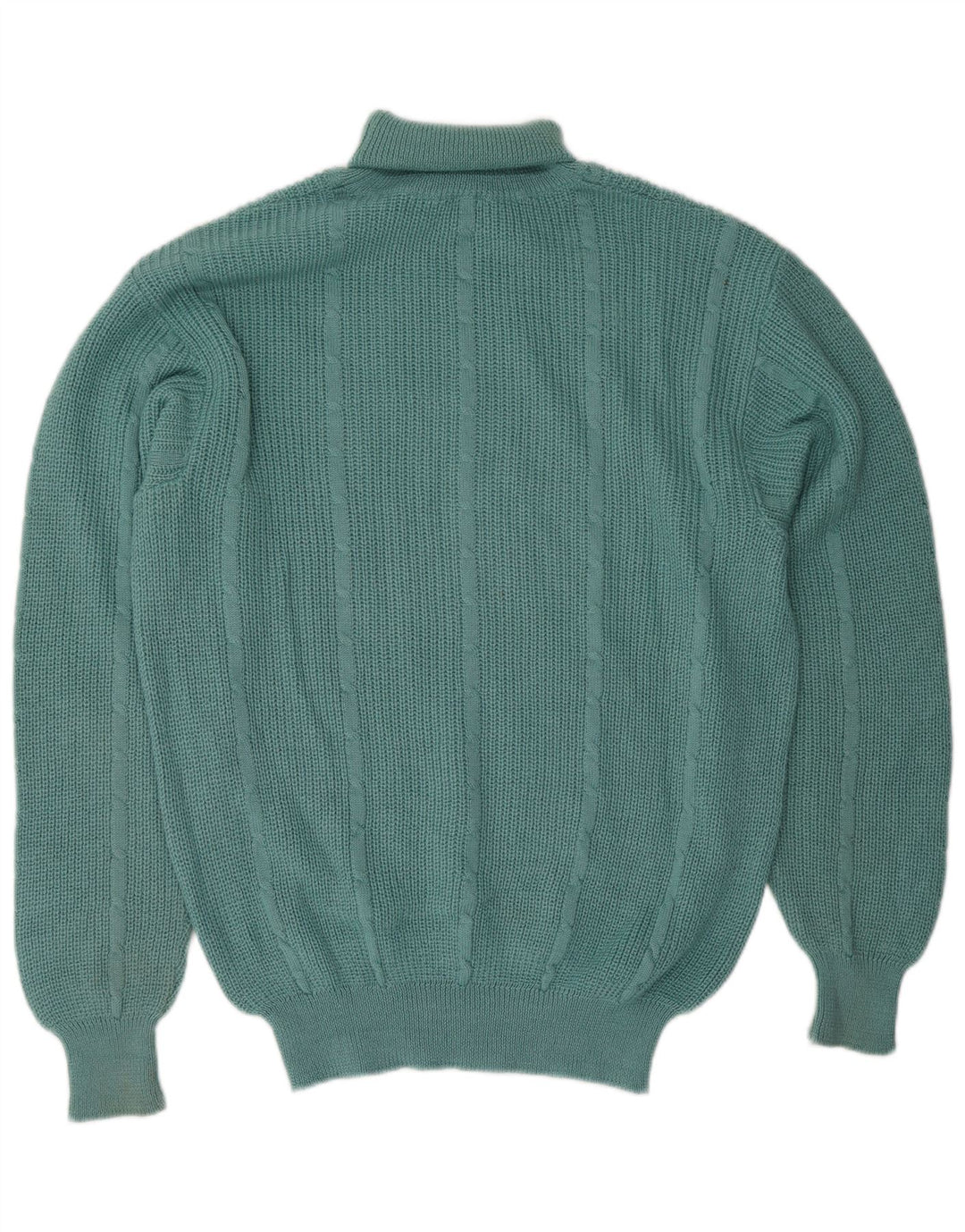 Vintage Herre rullehals sweater stor grøn