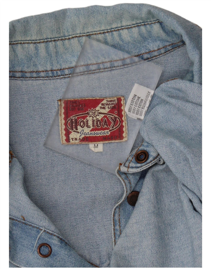 HOLIDAY Herre Denim Shirt Medium Blue Bomuld
