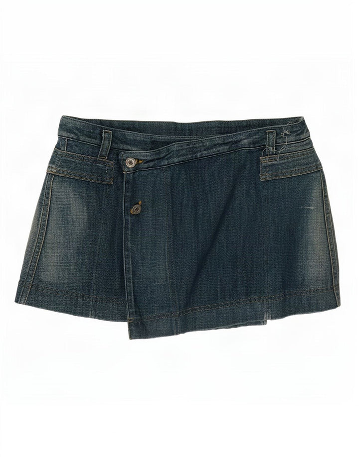 Diesel Dame Mini Denim Nederdel W29 Medium Blue Bomuld