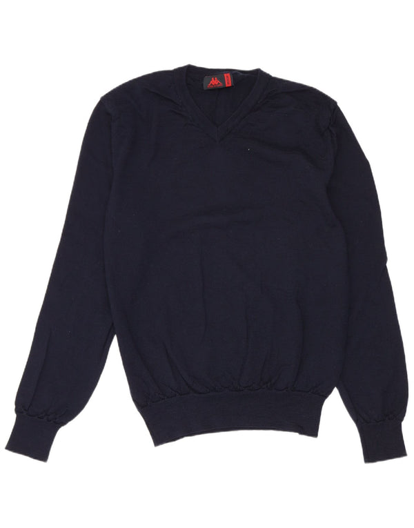 Kappa Dame V-hals sweater UK 12 Mellem marineblå Merinould