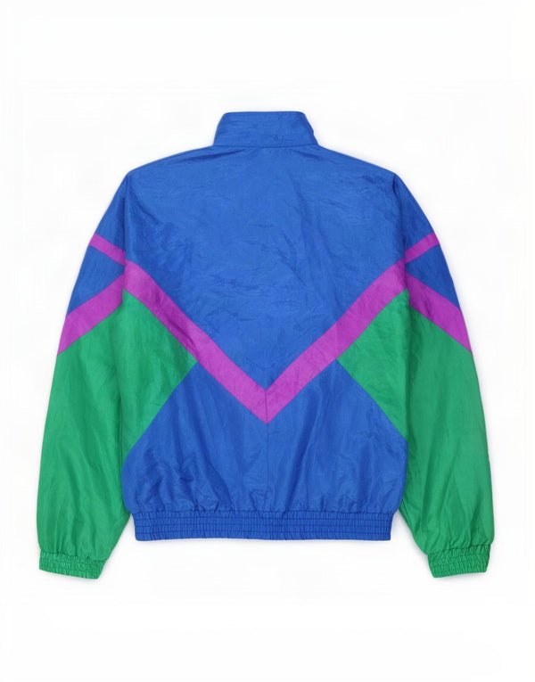 Creation Herre grafisk træningsdragt Topjakke 2XL Blå Colourblock Nylon