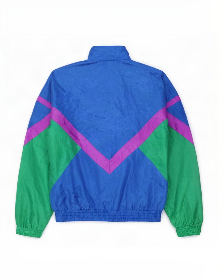 Creation Herre grafisk træningsdragt Topjakke 2XL Blå Colourblock Nylon