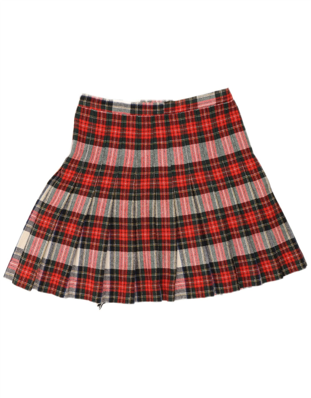 Vintage slå-om nederdel til kvinder W30 Medium rød plaid