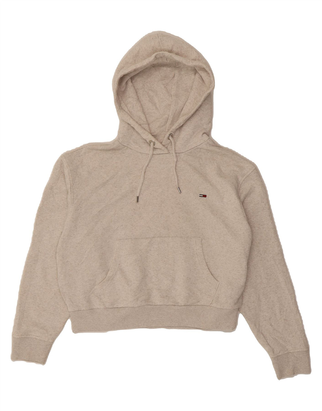 TOMMY HILFIGER Girls Oversized Hoodie Jumper 11-12 Years Medium Grey Vintage Tommy Hilfiger and Second-Hand Tommy Hilfiger from Messina Hembry 