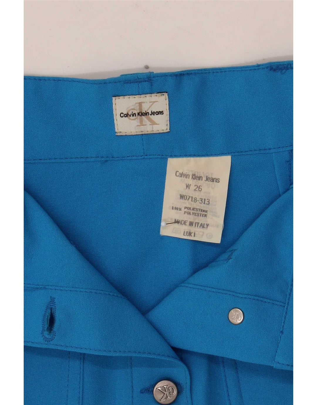 Calvin Klein Mini-nederdel til kvinder W26 Lille blå polyester