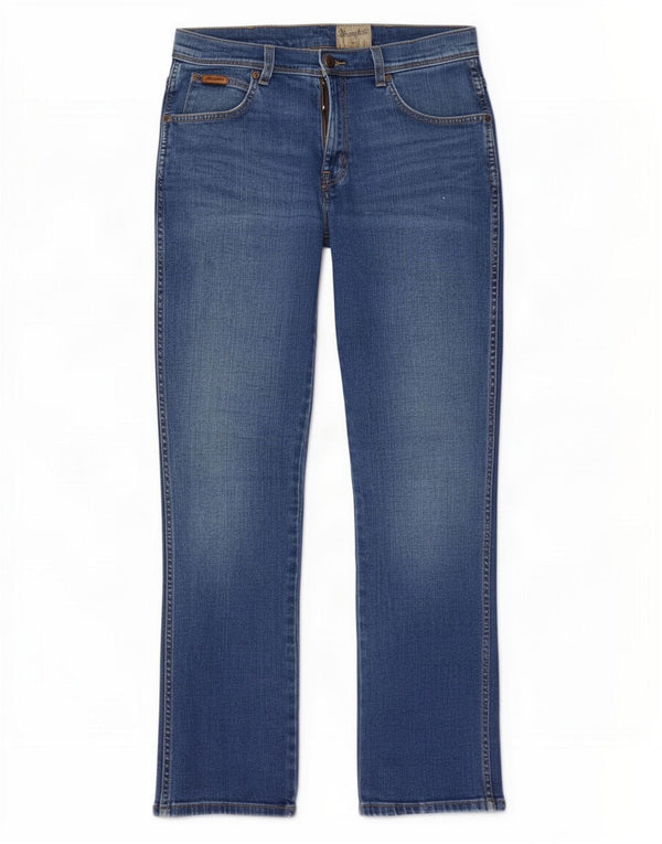 Wrangler Mens Arizona Stretch Straight Jeans W32 L30 Blue Cotton