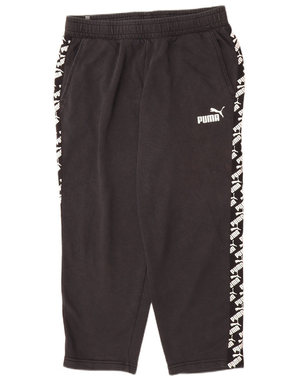 Puma Herre Graphic Crop Træningsdragt Bukser Joggers Large Sort