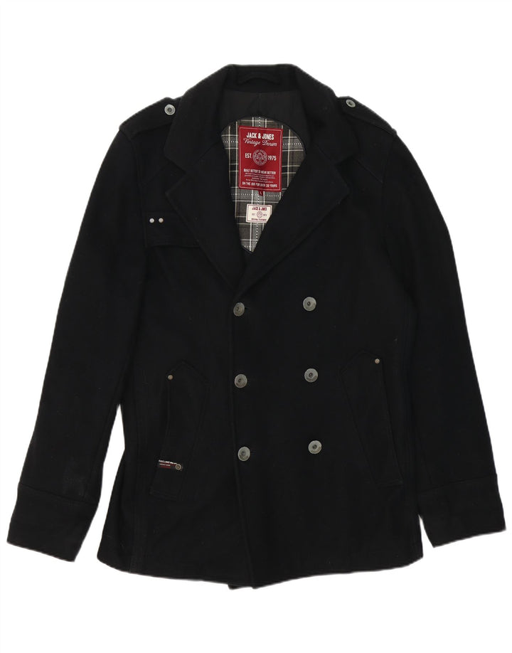 Jack & Jones Herre Pea Coat UK 40 Large Black