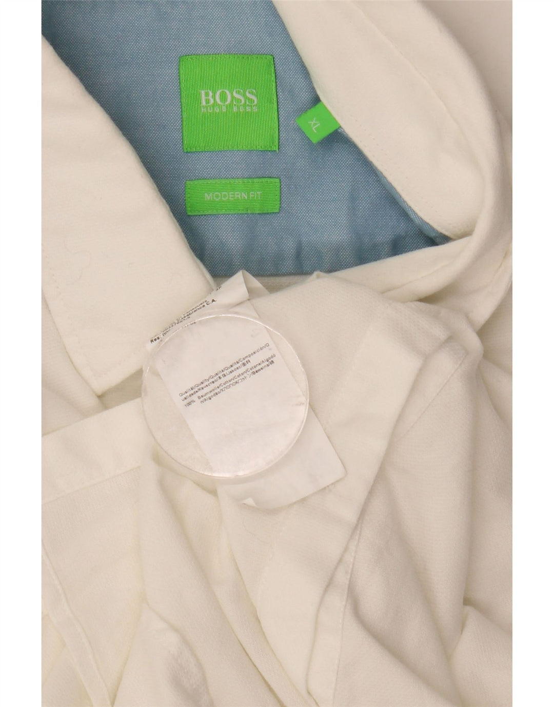 Hugo Boss Herre Modern Fit skjorte XL hvid bomuld