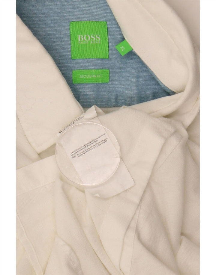 Hugo Boss Herre Modern Fit skjorte XL hvid bomuld