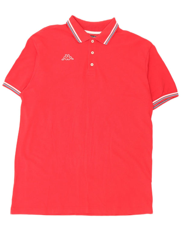 Kappa herre poloshirt 3XL rødstribet bomuld