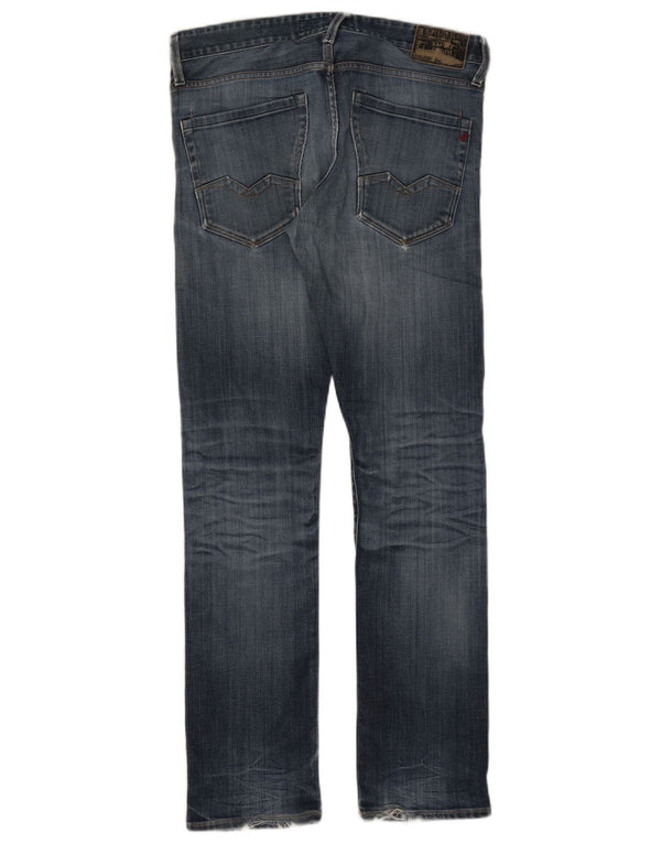 Replay Herre Slim Jeans W32 L32 Blå Bomuld