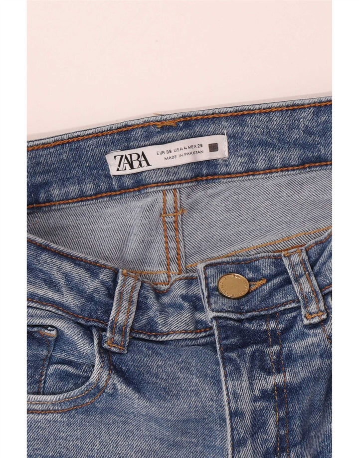 Zara Dame Bootcut Jeans EU 36 XS W26 L30 Blå