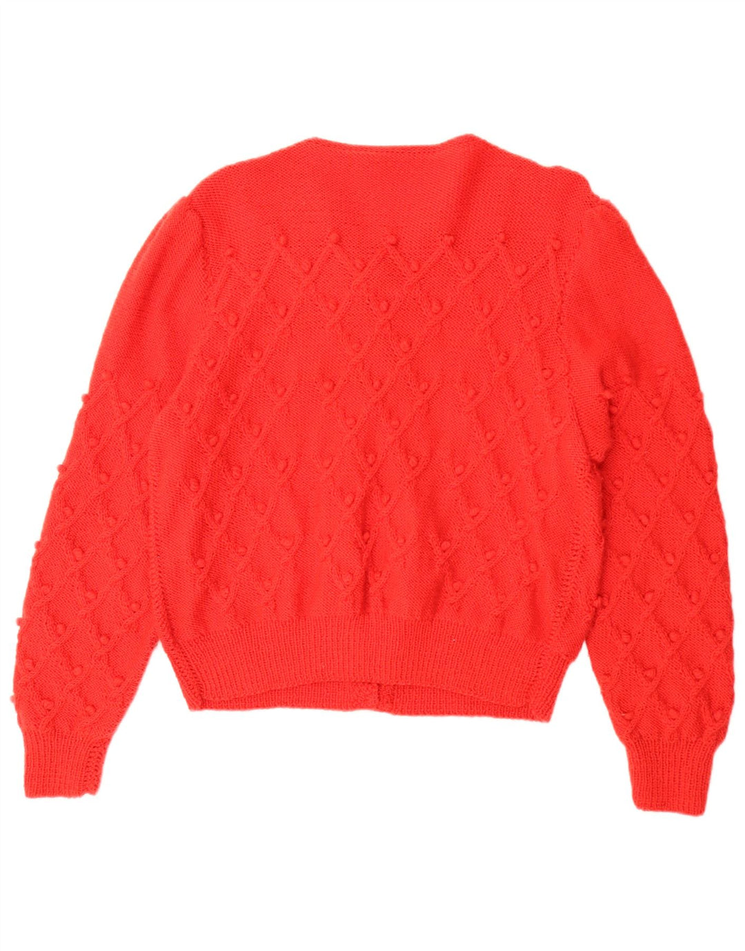 Vintage Kvinders Oversized Cardigan Sweater UK 16 Large Red