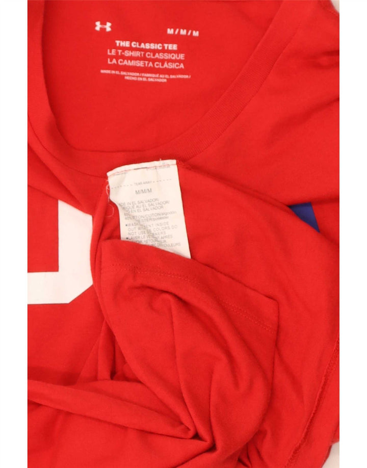 Under Armour Herre Regular Graphic T-Shirt Top Medium Rød Bomuld