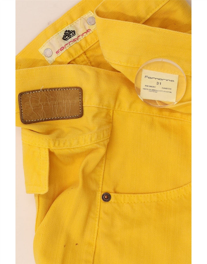 Fornarina Dame Capri Jeans W31 L19 Gul Bomuld