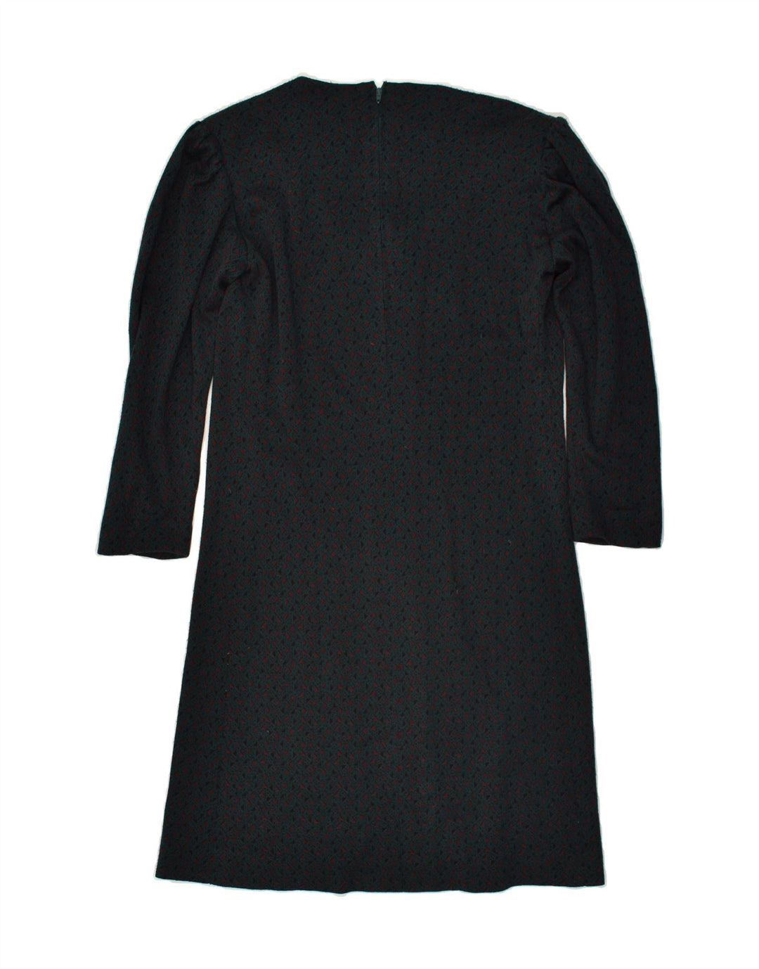 VINTAGE Womens Basic Dress UK 12 Medium  Navy Blue Geometric | Vintage Vintage | Thrift | Second-Hand Vintage | Used Clothing | Messina Hembry 