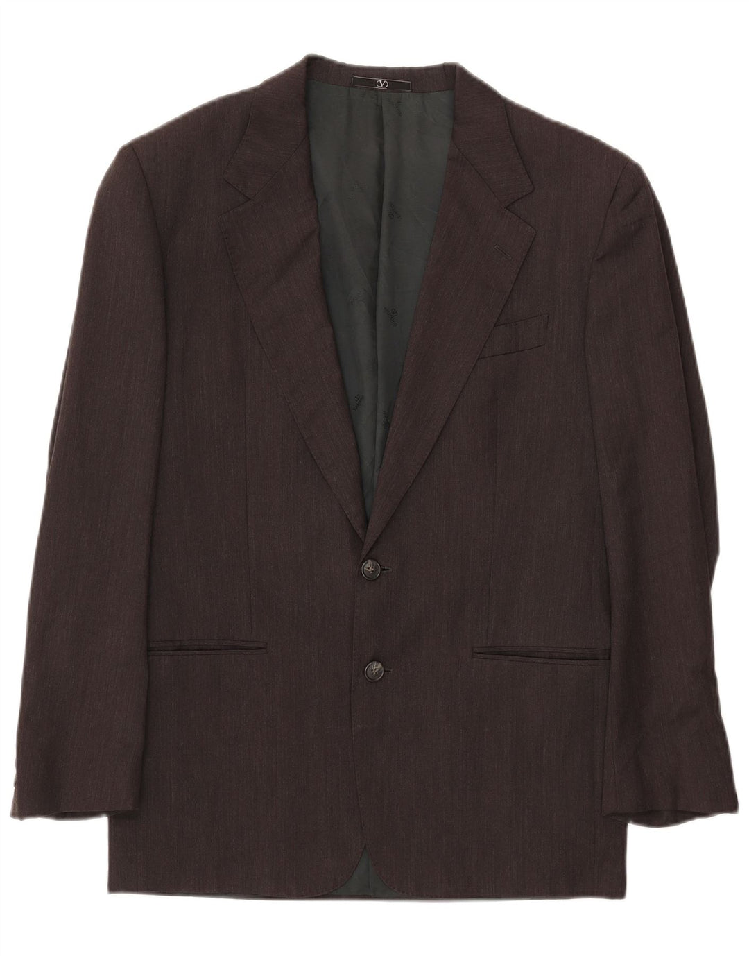 VALENTINO Herre 2-knaps blazerjakke IT 46 Small Grey Virgin Wool