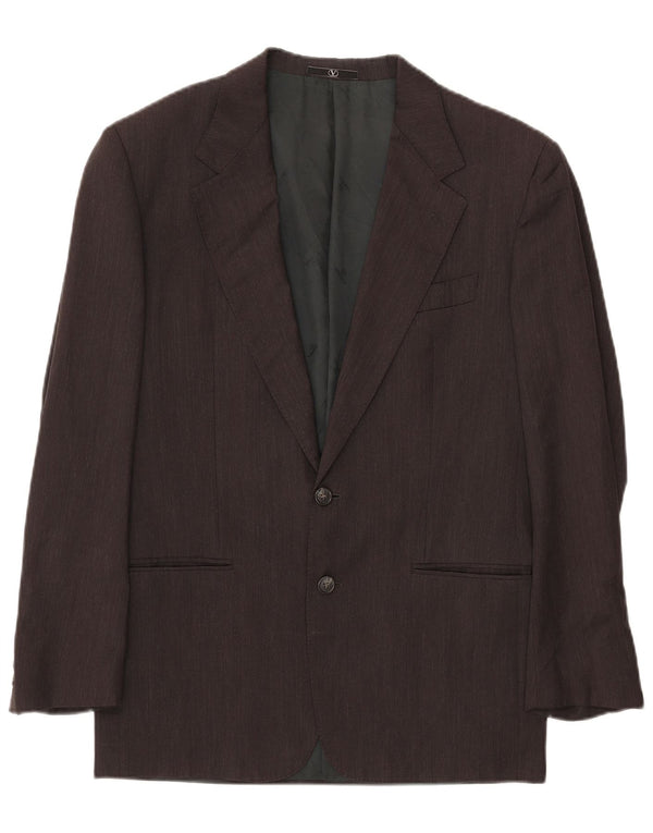 VALENTINO Herre 2-knaps blazerjakke IT 46 Small Grey Virgin Wool