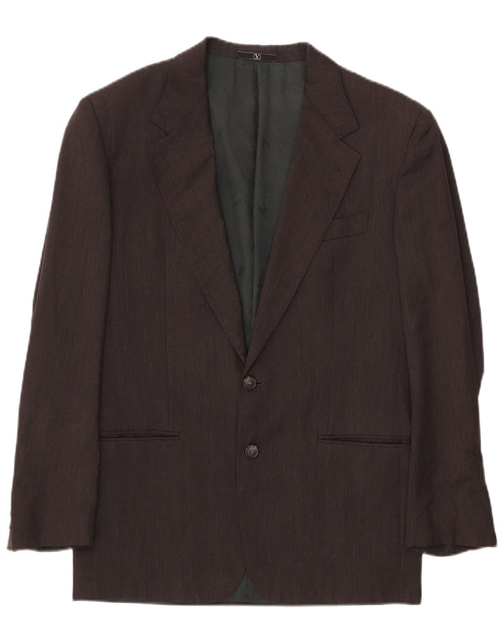 VALENTINO Herre 2-knaps blazerjakke IT 46 Small Grey Virgin Wool