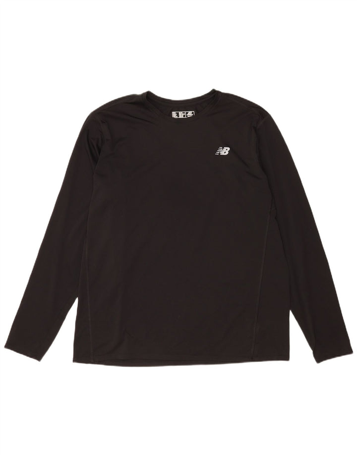 New Balance Herre Top Langærmet XL Sort Polyester