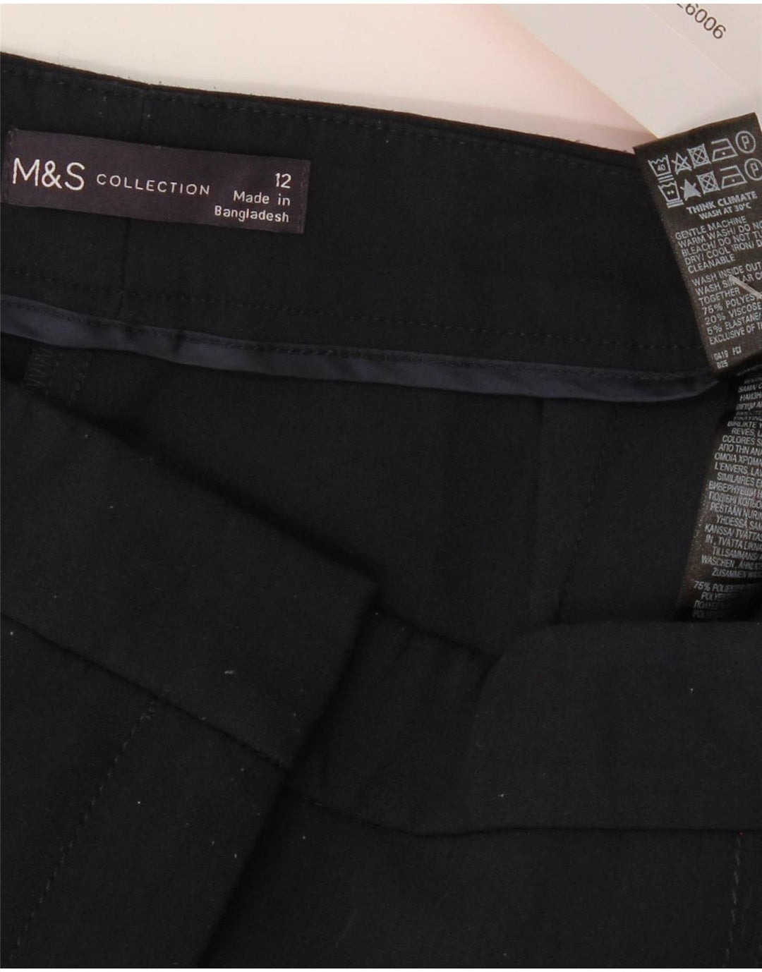 Marks & Spencer Chinobukser til kvinder UK 12 Medium W32 L27 Marineblå