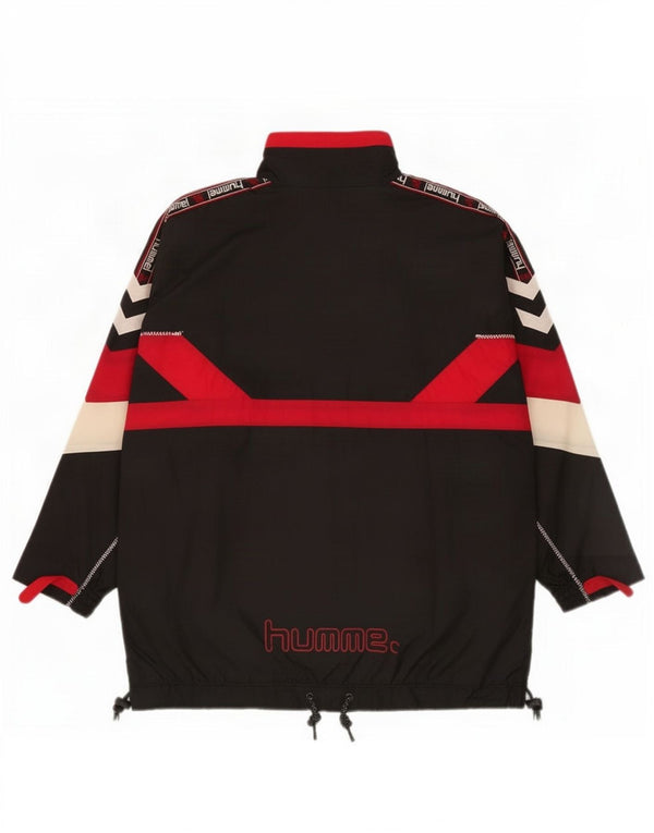 Hummel Herre Pullover Træningsdragt Top Jakke Medium Sort Colourblock Sports