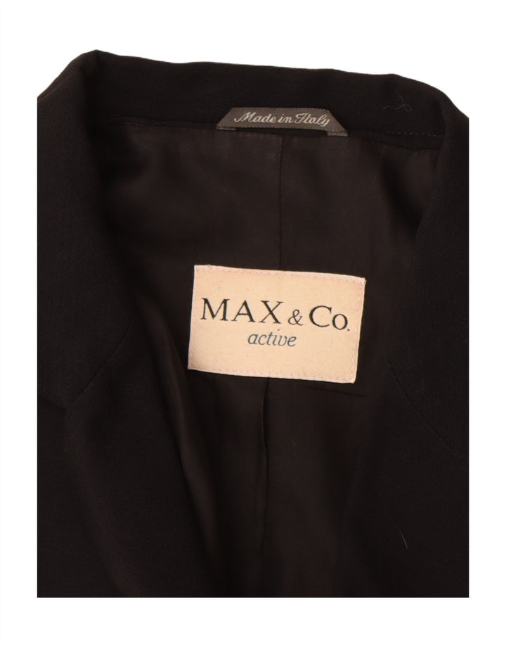 Max & Co. Overfrakke til kvinder UK 12 Medium Sort Uld