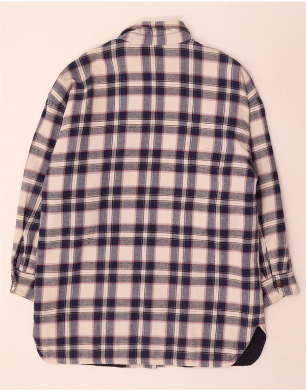 Bogner kvinders skovhugger flannel skjorte US 14 XL marineblå ternet bomuld