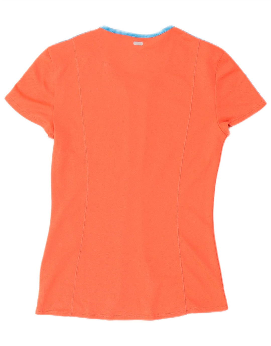 ADIDAS Dame Climalite T-Shirt Top UK 4/6 XS Orange Polyester