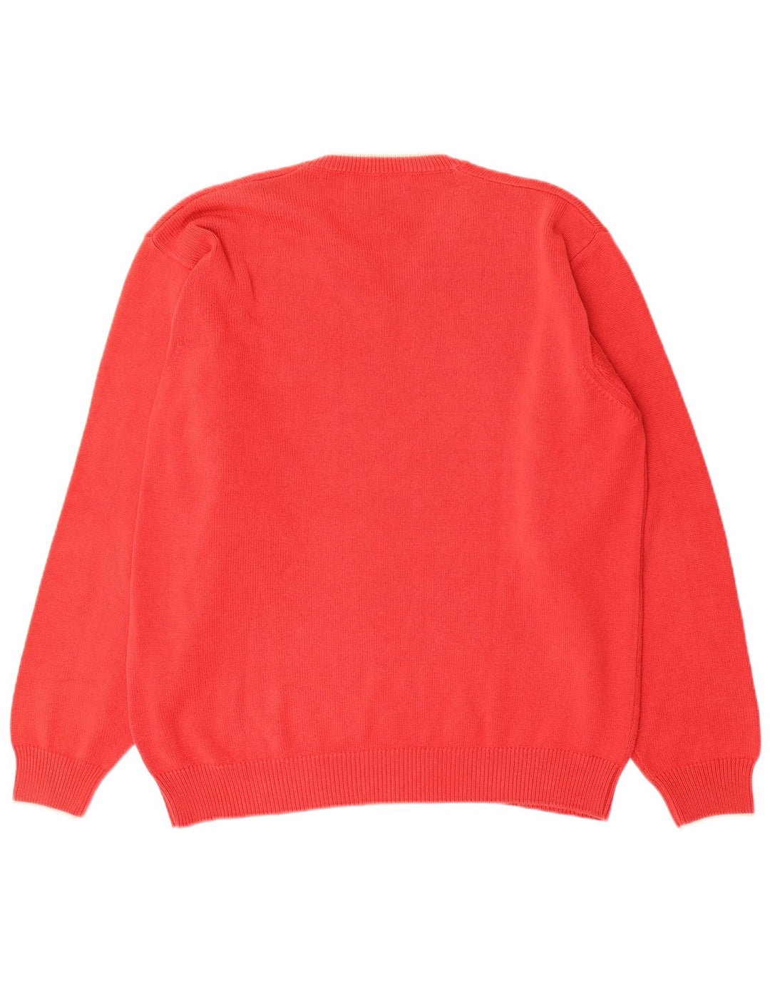 FRED PERRY Herre V-hals sweater Medium Rød Bomuld