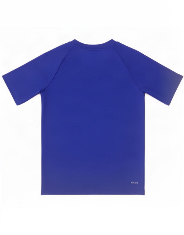 Adidas Boys Climalite T-Shirt Top 9-10 År Blå Polyester