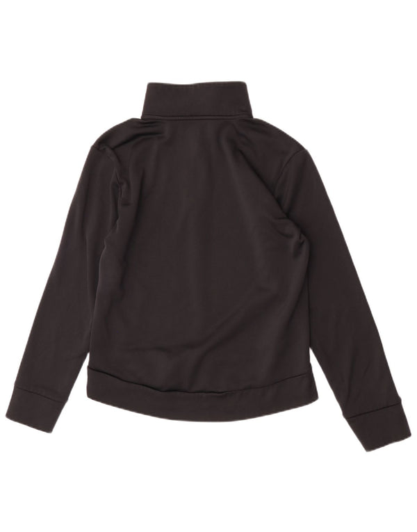 Under Armour Womens Zip Neck Sweatshirt Jumper UK 6 XS Black Polyester