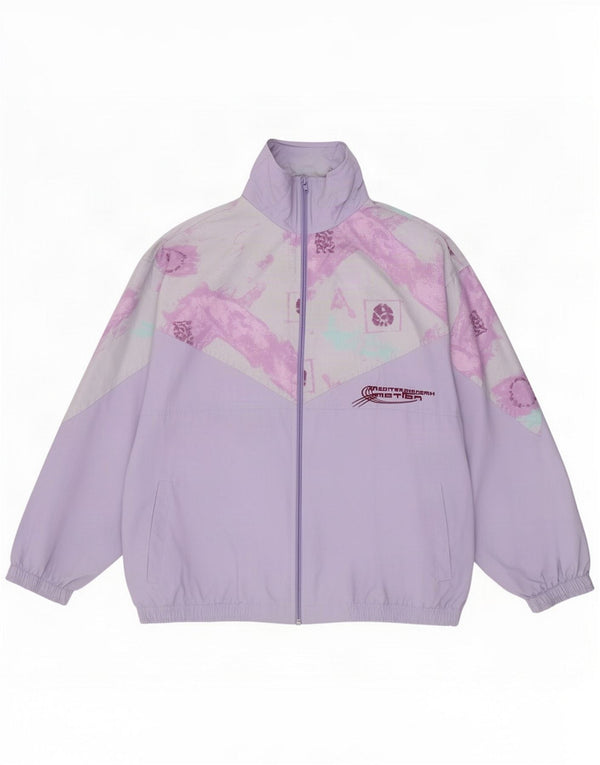 Vintage oversize træningsdragt til kvinder IT 48 XL Lilla Colourblock