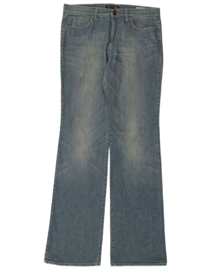 Gianfranco Ferre Dame Grafisk Bootcut Jeans W31 L35 Blå Bomuld