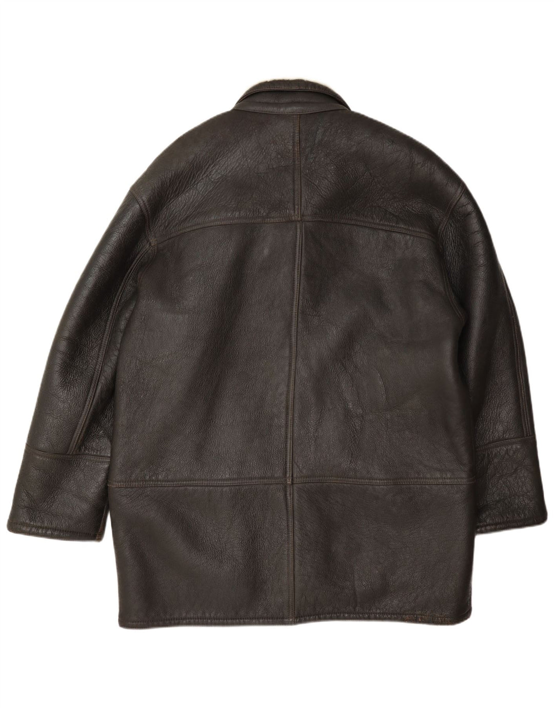 Vintage Shearling-jakke til mænd str. 52 XL Brun