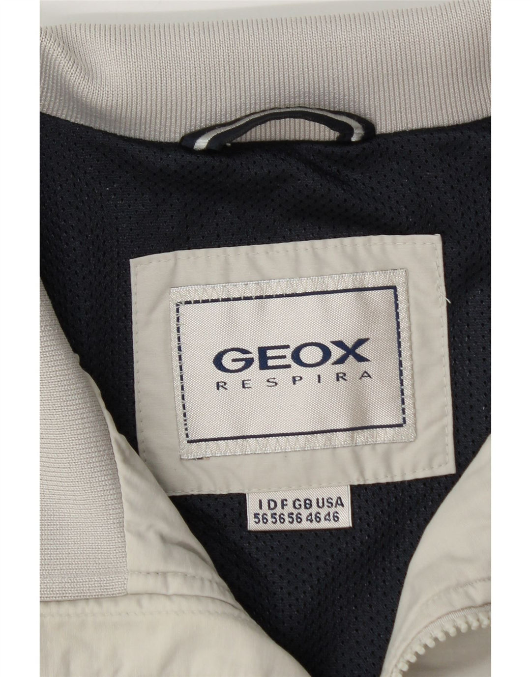 Geox Herre Respira Bomber Jacket UK 46 3XL Grå Bomuld