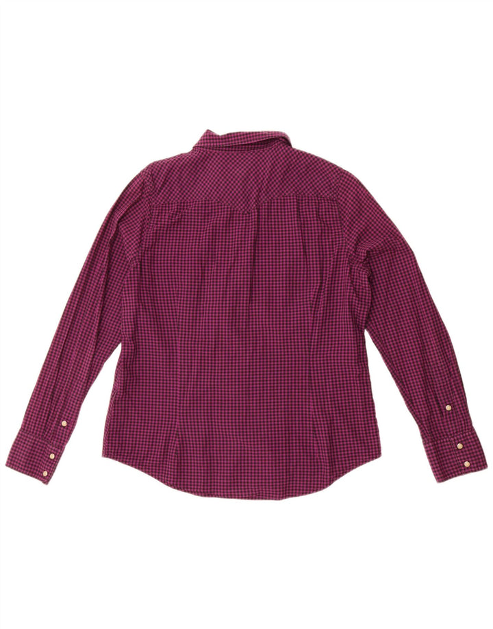 Levi's Dameskjorte UK 16 Large Purple Gingham Cotton
