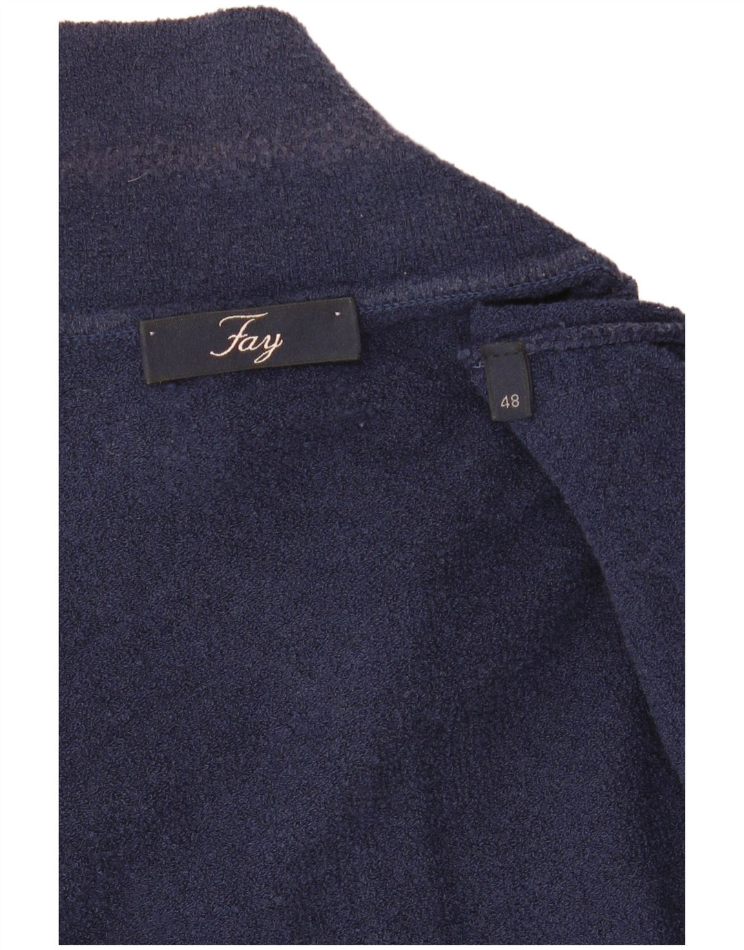 Fay Herre Polo Shirt IT 48 Medium Navy Blue Colourblock