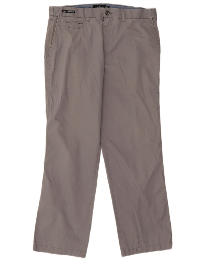 Marks & Spencer Herre Blue Harbor Lige Chinobukser W36 L29 Grå